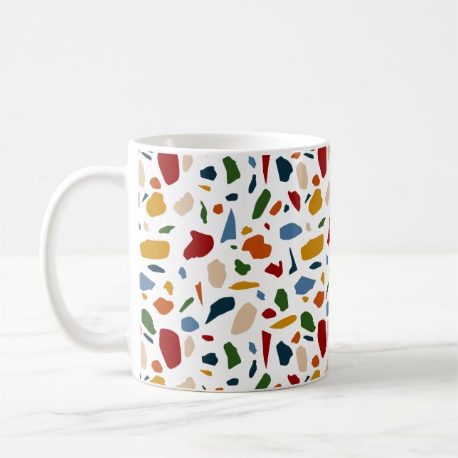 Terrazzo Muster farbenfroh Kaffeetasse (Links)