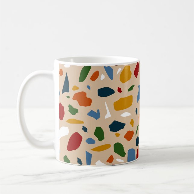 Terrazzo Muster farbenfroh Kaffeetasse (Links)