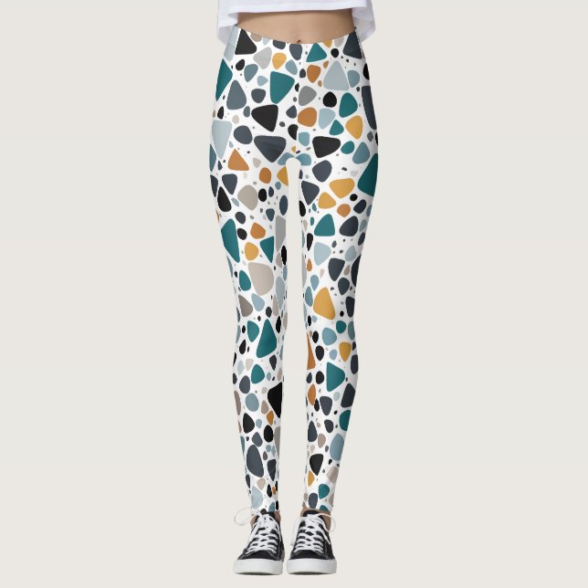 Terrazzo Muster Leggings (Vorderseite)