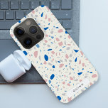 Terrazzo Muster neutrales natürliches Elegant Case-Mate iPhone Hülle<br><div class="desc">Einfaches,  stilvolles,  trendiges Design mit einem modernen typografischen Schriftart mit individuelle Name über einem Terrazzo-Muster. Das perfekte Geschenk oder Accessoire!</div>