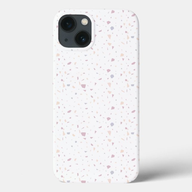 Terrazzo Muster neutrales natürliches Elegant Case-Mate iPhone Hülle (Rückseite)