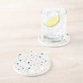 Terrazzo Muster neutrales natürliches Elegant Getränkeuntersetzer