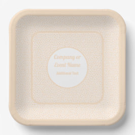 Terrazzo - Orange Peach - Große quadratische Papie Pappteller