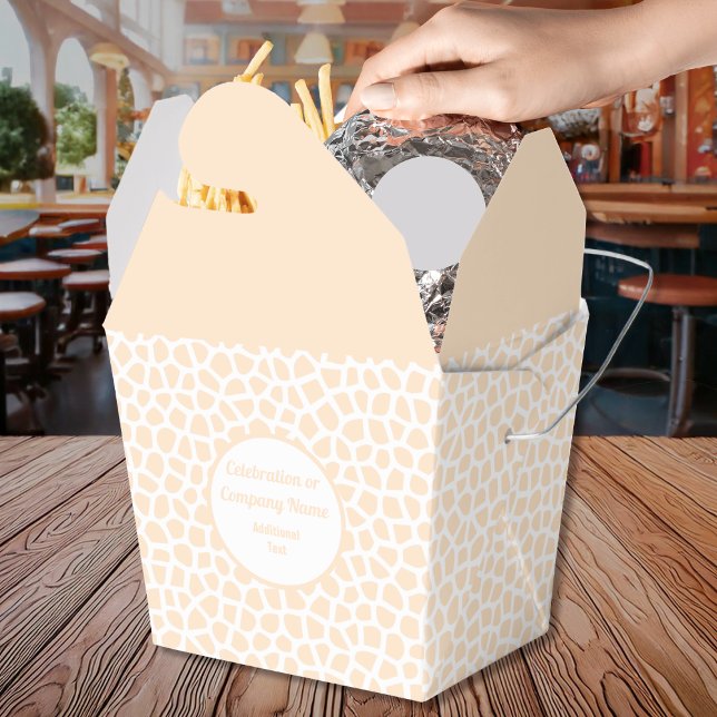 Terrazzo - Orange Peach Take Out Box Geschenkschachtel (Terrazzo - Orange Peach Take Out Box - Fast Food by Leapfroglisics Shop)