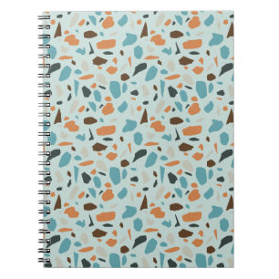 Terrazzo Pattern Blue Notizblock
