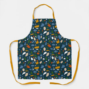 Terrazzo Pattern Blue Schürze