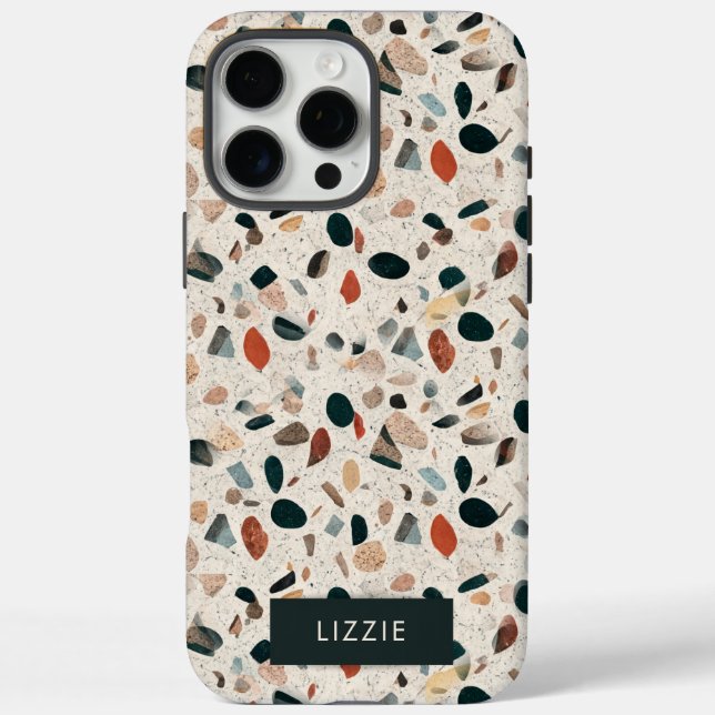 Terrazzo Personalisiert Case-Mate iPhone Hülle (Rückseite)