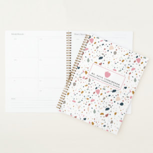 Terrazzo Pink Apple Teacher Planer