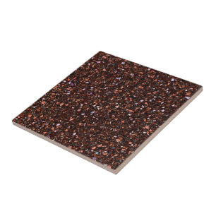 Terrazzo Retro Brown Black Tan Brown Fliese