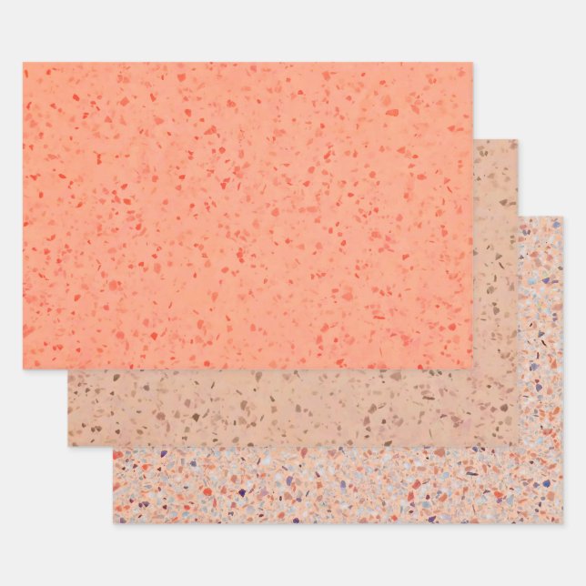 Terrazzo Retro Geschenkpapier Set (Set)