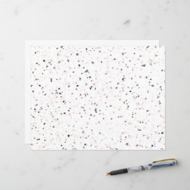 Terrazzo Retro Vintages Muster in Schwarz