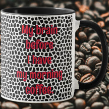 Terrazzo-Schwarz-Lustiger Becher für Kaffeeliebhab