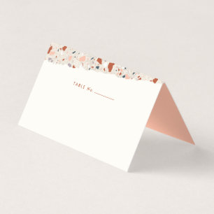 Terrazzo Slab Blank Platzkarte Visitenkarten