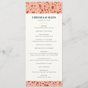 Terrazzo Slab Skinny Vertical Wedding Program Programm