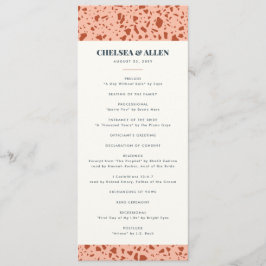 Terrazzo Slab Skinny Vertical Wedding Program Programm