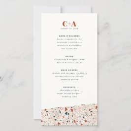 Terrazzo Slab Wedding Menu Ankündigung