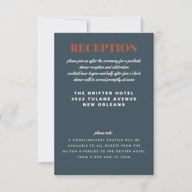 Terrazzo Slab Wedding Reception Enclosure Card RSVP Karte (Vorderseite)