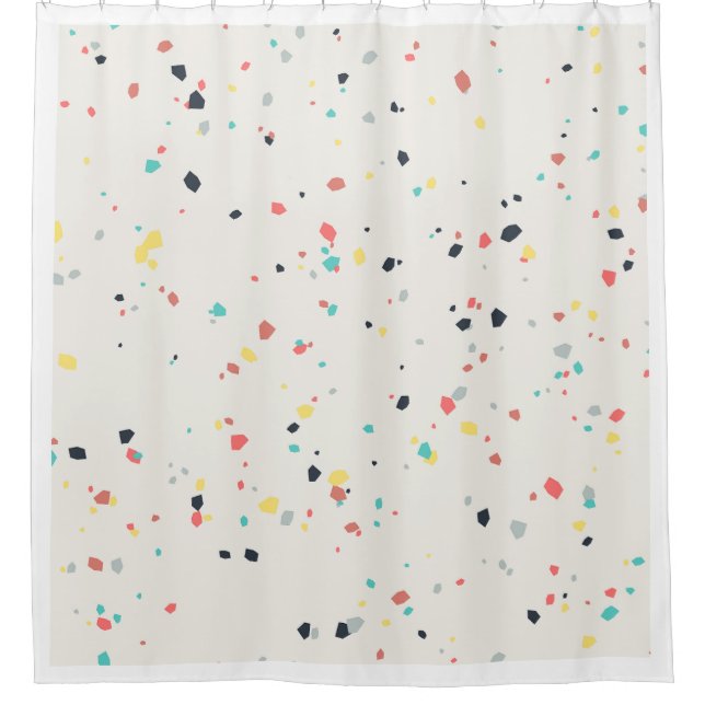 Terrazzo-Sprenkelschema nahtlos Duschvorhang (Vorderseite)