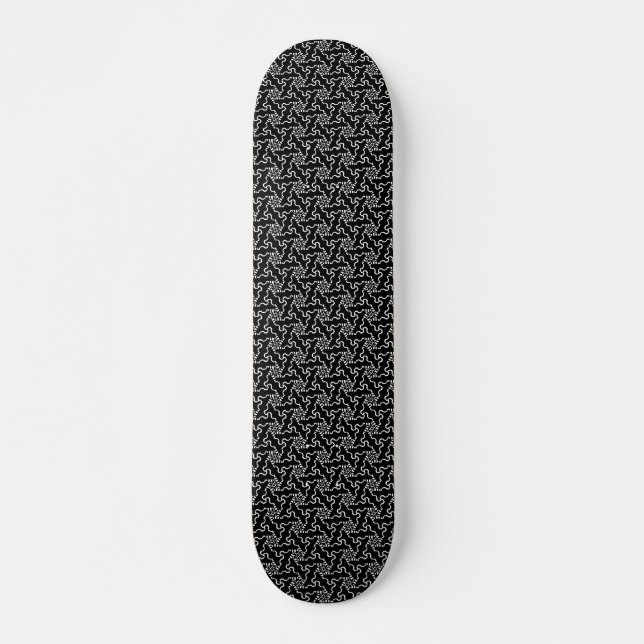 Terrazzo Star v1 - Schwarzweiß Skateboard (Vorne)