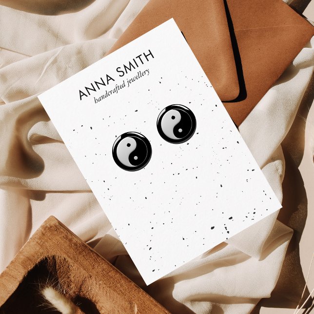 Terrazzo Stone Kraft Marble Earring Display Visitenkarte (Von Creator hochgeladen)