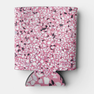 Terrazzo Textur Abstrakt rosa Schwarz Dosenkühler