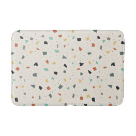 Terrazzo Tile Confetti Modern Style Earth Tones Badematte