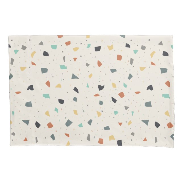 Terrazzo Tile Confetti Modern Style Earth Tones Kissenbezug (Vorderseite)