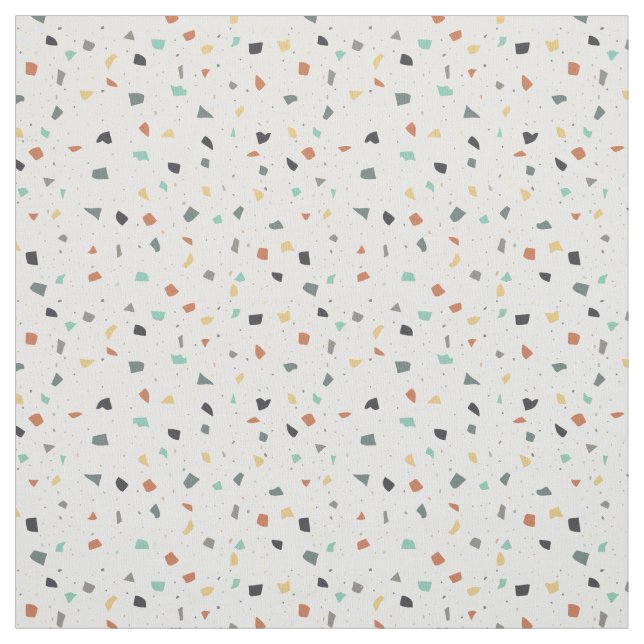 Terrazzo Tile Confetti Modern Style Earth Tones Stoff (Muster)