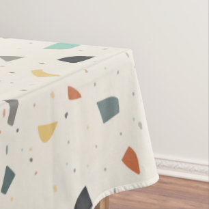 Terrazzo Tile Confetti Modern Style Earth Tones Tischdecke