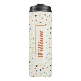 Terrazzo Tile Confetti Moderner Stil Personalisier Thermosbecher