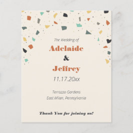 Terrazzo Tile Confetti Modernes Hochzeitsprogramm