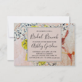 Terrazzo und Botanischer Bridal Brunch Einladung