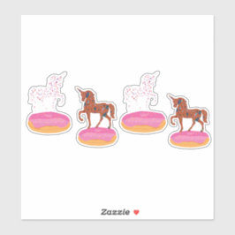 Terrazzo Unicorn Donuts Aufkleber