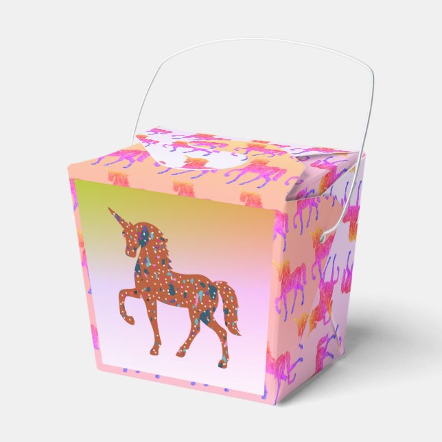 Terrazzo Unicorn Geschenkschachtel (Vorderseite)