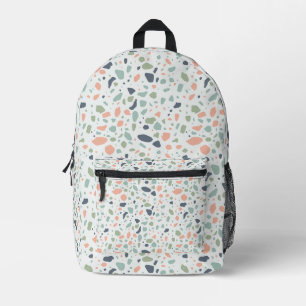 Terrazzo Unregelmäßiges farbiges Muster Bedruckter Rucksack