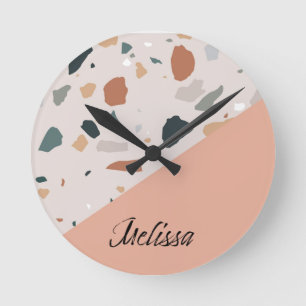 Terrazzo Wall Clock Runde Wanduhr
