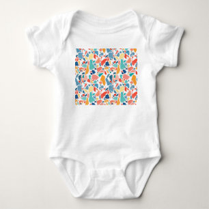 Terrazzo Wasserfarbe: farbenfrohe, nahtlose Muster Baby Strampler