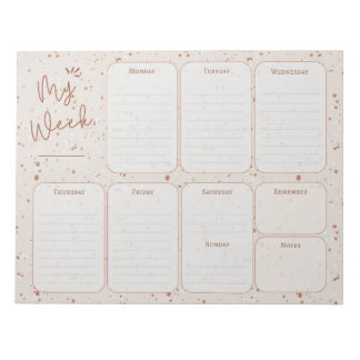 Terrazzo Weekly Planner Notizblock