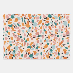 Terrazzo Wrapping Paper Geschenkpapier Set