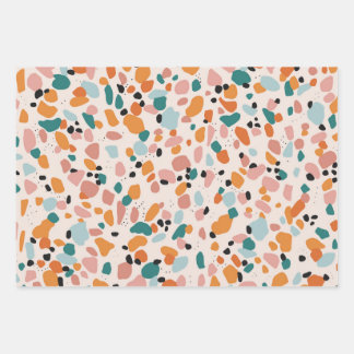 Terrazzo Wrapping Paper Geschenkpapier Set