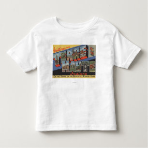 Terre Haute, Indiana - große Buchstabe-Szenen Kleinkind T-shirt