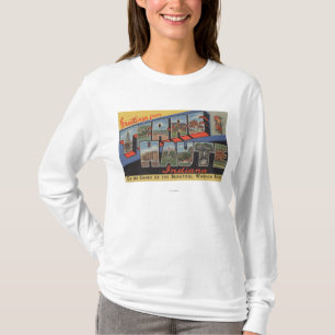 Terre Haute, Indiana - große Buchstabe-Szenen T-Shirt