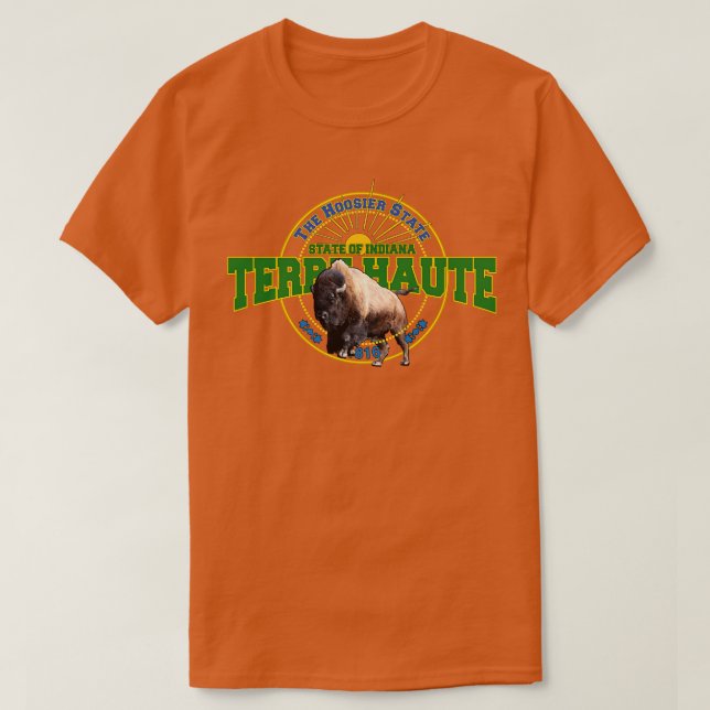 Terre Haute Indiana Staat Geschenk T-Shirt (Design vorne)