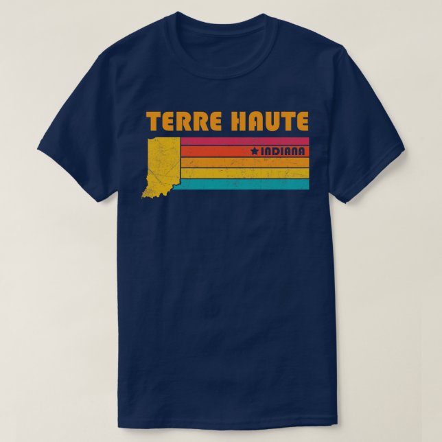 Terre Haute Indiana Vintag Distressed Souvenir T-Shirt (Design vorne)