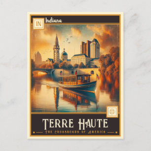 Terre Haute, Indiana   VINTAG Postkarte