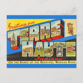 Terre Haute Indiana Vintage-Postkarte Postkarte
