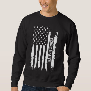 Terre Haute United Staaten beklagt US-Flagge Sweatshirt