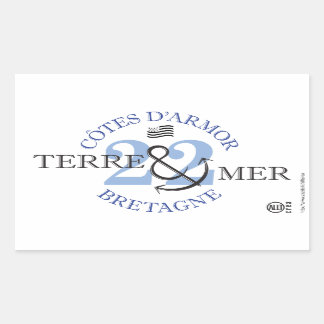 Terre-Mer Côtes d’Armor Rechteckiger Aufkleber
