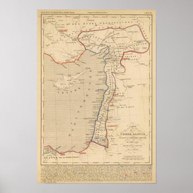 Terre Sainte, Pendant la premiere croisade Poster (Vorne)