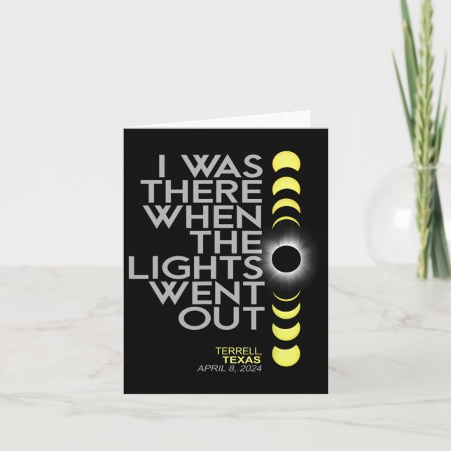 Terrell Texas Total Solar Eclipse 2024 Karte (Vorderseite)